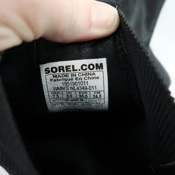 Sorel Brex Heel Chelsea Boots Black Cactus Pink Size 7.5 - Picture 5 of 12